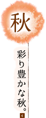 秋 彩り豊かな秋。
